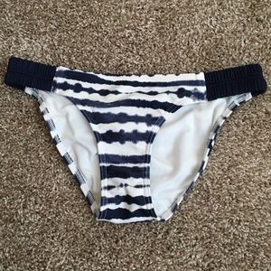 Athleta Wave Break Blue/White Bikini Bottoms